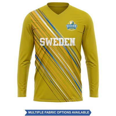 Sublimation Long Sleeve Soccer Jersey - Mesh Options -