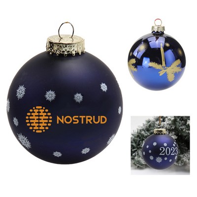 3.2" Custom Glass Christmas Ball Ornaments
