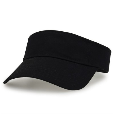 Cotton Twill Adjustable Visor with Velcro Closure