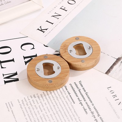 Magnetic Bamboo Bottle Opener