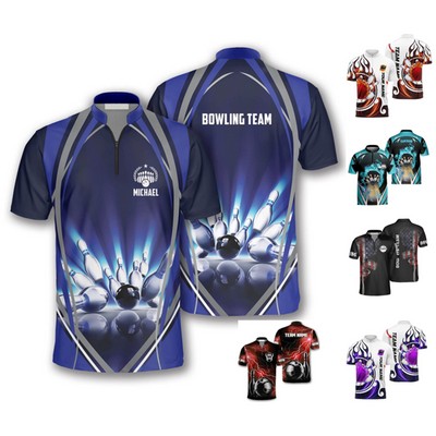 Full Sublimation 1/4 Zipper Sports Shirt Jersey
