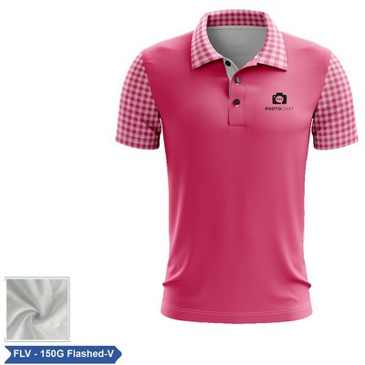 Sublimation Flashed V Short Sleeve Polo - Men, Women, Kids