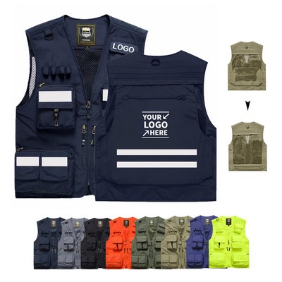 Outdoor Fishing Hunting Vest Jacket with Multi Pockets