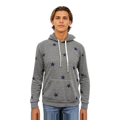 Royal Apparel Unisex Triblend Pullover Hoodie w/Star Print