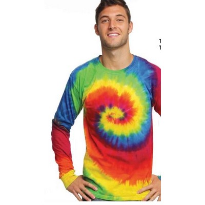 Colortone Adult Heavyweight Cotton Tie-Dyed Long Sleeve T-Shirt
