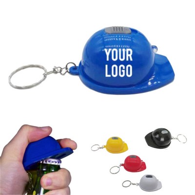 Multi-Function Bottle Opener Led Helmet Keychain