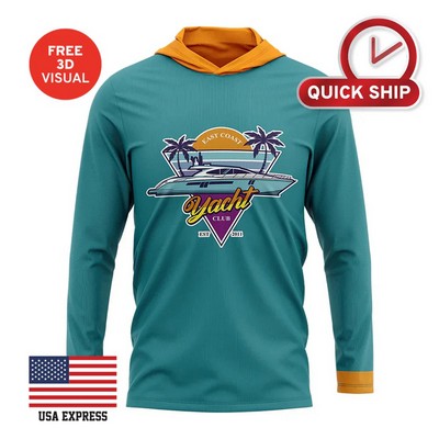 120GSM Milk Silk Long Sleeve Hoodie T-shirt (Full Dye Sublimation)