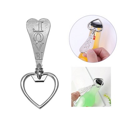 Heart-Shaped Keyring Bottle Opener