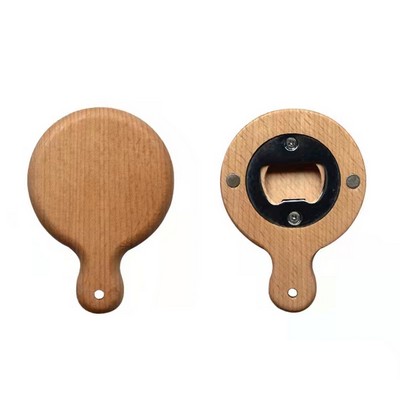 Wooden Bottle Opener with Magnet
