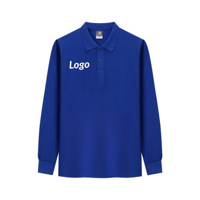 Long Sleeve Polo Shirt for Men and Women Spring Summer Style