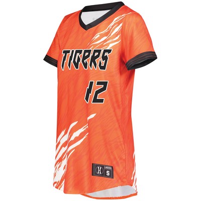 Holloway Ladies' FreeStyle™ Sublimated Pin-Dot Short Sleeve Softball Jersey