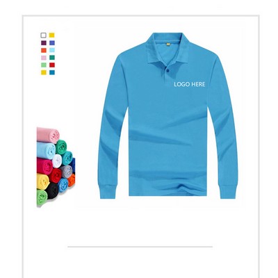 TC Cotton Long Sleeve Polo Shirts