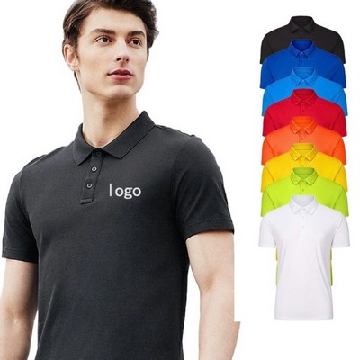 Quick-Dry Sweat-Absorbent Men'S Polo Short-Sleeve Workwear