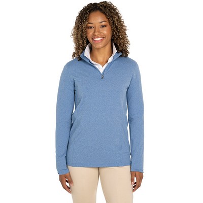 Women's Heathered Eco-Logic Stretch Quarter Zip Pullover