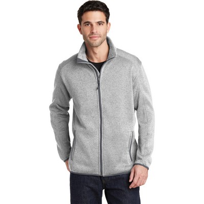 Port Authority® Sweater Fleece Jacket.
