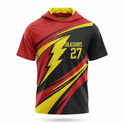 Unisex Brushed Milk Silk Short Sleeve Hooded T-Shirt 160GSM