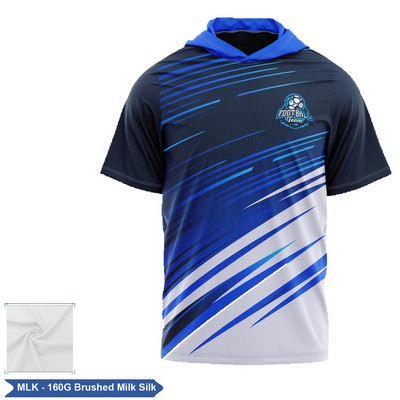 Unisex & Kids' Sublimation Brushed Milk Silk SS Hooded Tee