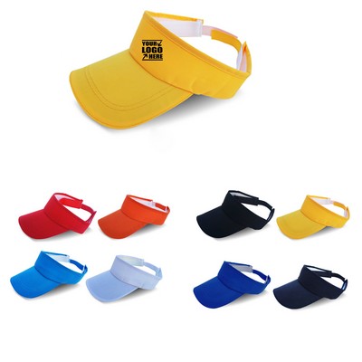 Tennis Visor/Promo Cotton Blend Twill Sun Visor