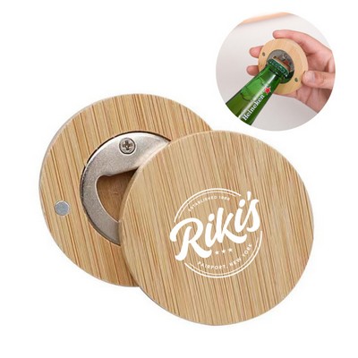 Magnetic Bamboo Bottle OPener
