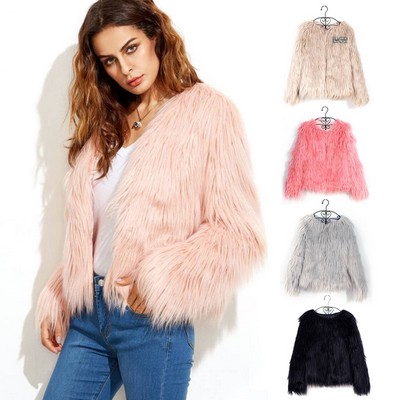 Women's Warm Short Faux Fur Coat
