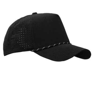 5 Panel Structured, Perforated Laser Cut Back, Mix Colors Rope