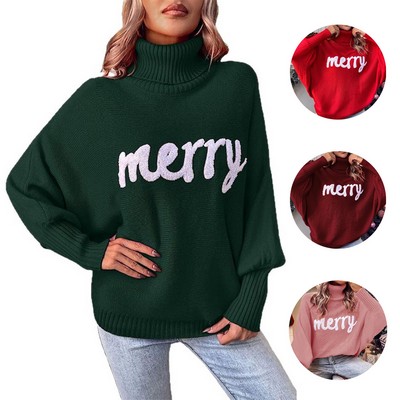 Ladies' Cozy Turtleneck Knit Sweaters