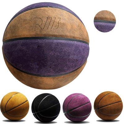 MOQ10 7# Spherical Performance Suede Leather Basketball