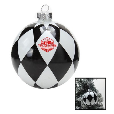 2.4" Capped Custom Glass Christmas Ball Ornaments