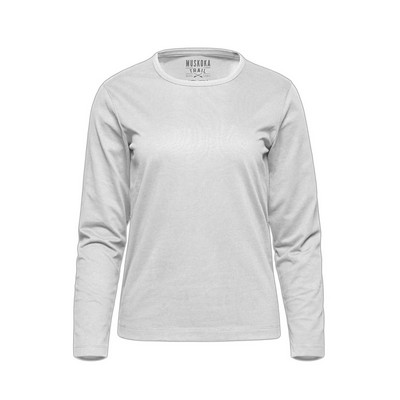 Riverside Ladies Cotton/Poly Long Sleeve Crewneck T-Shirt