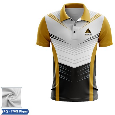 Men's & Kids' Sublimation Pique Short Sleeve Polo