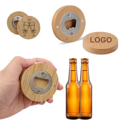 Magnetic Bamboo Bottle Opener