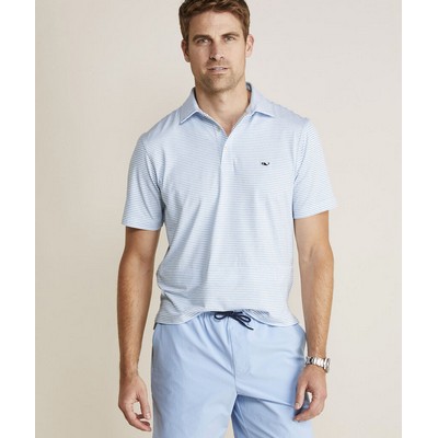 Vineyard Vines Men's Bradley Stripe Sankaty Performance Polo