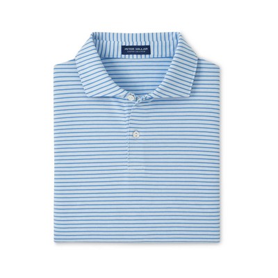 Peter Millar Men's Albatross Stripe Cotton-Blend Pique Polo