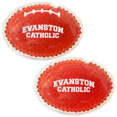 Red Football Hot/Cold Pack w/Gel Beads