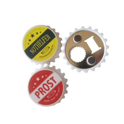 Personalized Round ABS Fridge Magnet Beer Cap Shape Bottle Opener