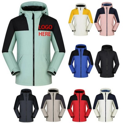 Waterproof Winter Zip-Up Hoodie Jacket