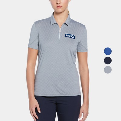 Callaway® All Over Stitched Moisture Wicking Women's Chev Polo Shirt with Custom Logo