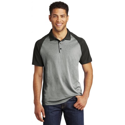 Sport-Tek ® PosiCharge ® RacerMesh ® Raglan Heather Block Polo.