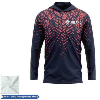 Unisex & Kids' Sublimation 140G Mesh Long Sleeve Hooded Tee