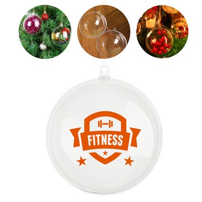 3.15" Plastic Photo Hanging Christmas Ball Ornaments