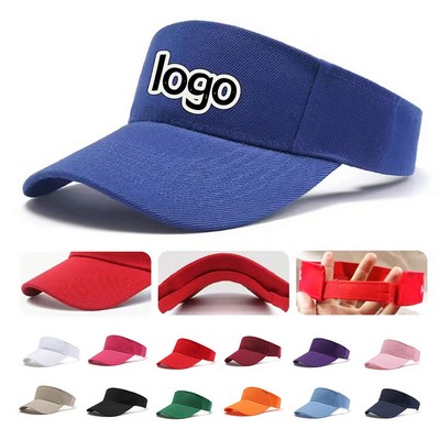 Sport Sun Visor Hats Adjustable Empty Top Baseball Cotton Ball Caps for Women and Men