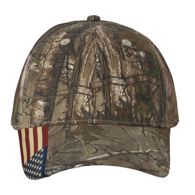 Kati Camo Mesh Woven Flag Hat (Blank)