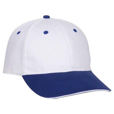 OTTO FLEX Cotton Twill Sandwich Visor 6 Panel Low Profile Baseball Cap