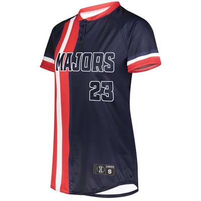 Holloway Ladies' FreeStyle™ Sublimated 2-Button Softball Jersey