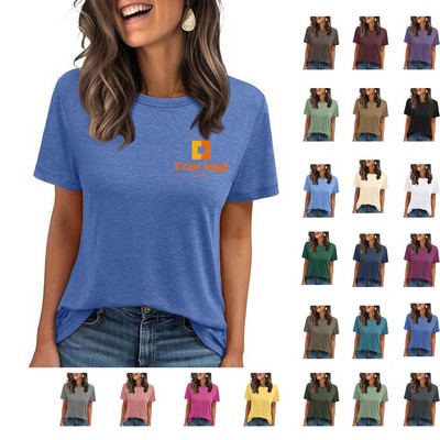 Summer Women Casual Shirt with Short Sleeve