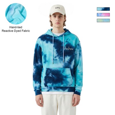 Unisex Tie Dyes Hooded Sweatshirt/Kangaroo Pocket