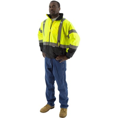Majestic 75-1311 Hi-Viz Waterproof Jacket w Removable Liner, ANSI 3