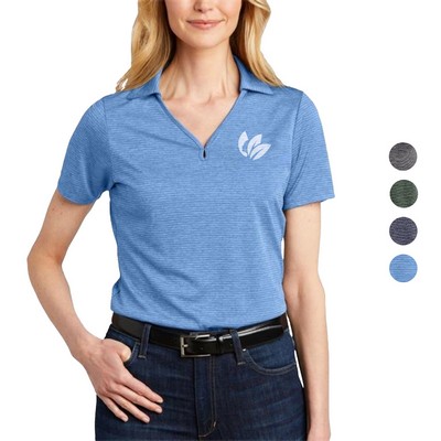 Port Authority Ladies Shadow Stripe Polo w/ Screen Print