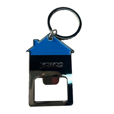 House Shaped Bottle Opener Keychain