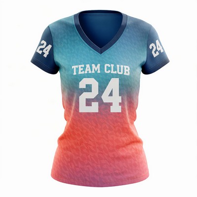 Women's Sublimated Football Fanwear Jersey 180 GSM